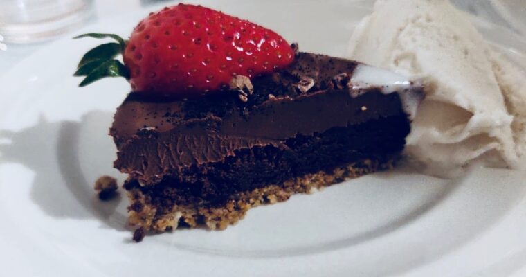 Chocolate mousse and ganache cake