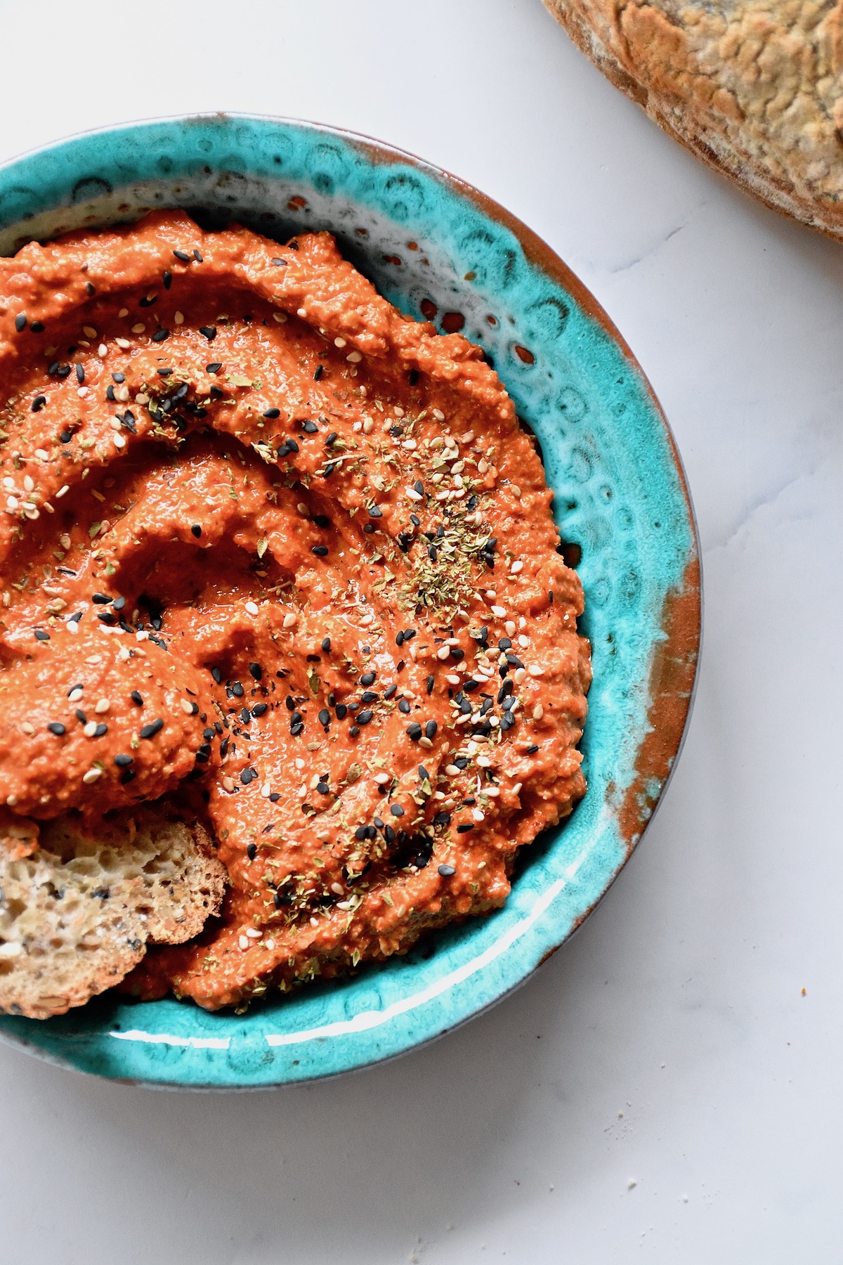 Gluten-free Muhammara (Vegan Red Pepper & Walnut Dip)