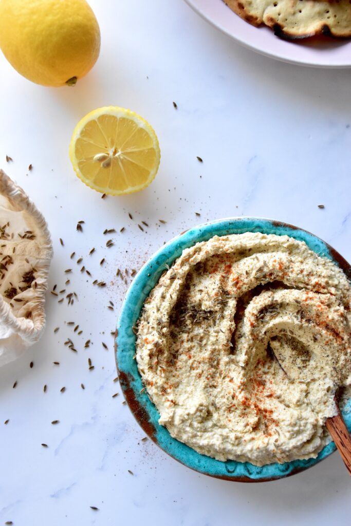 Creamy hummus without oil 1